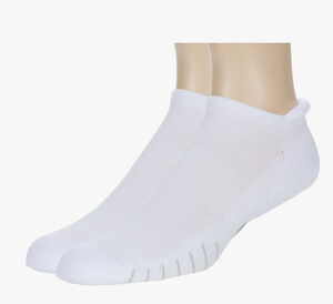 Eurosock Unisex Adult's L 2-Pack White Ace Cool Tab No-Show Socks I28-22